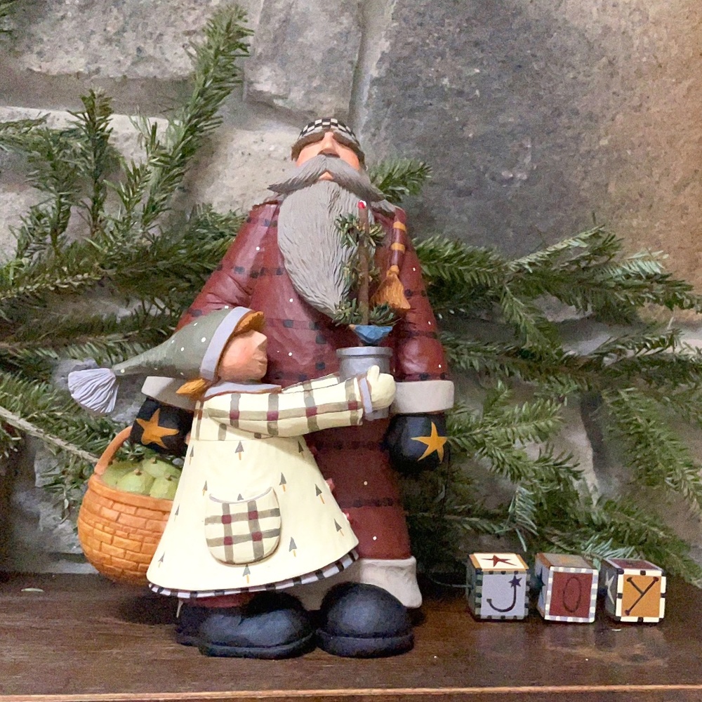 Williraye Studio Santa, girl w tree “The Joy of Christmas" WW2505